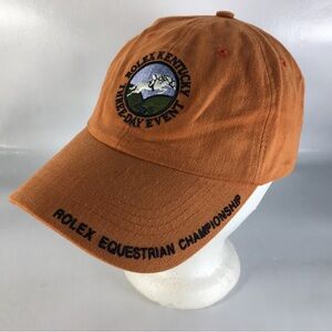 Rolex Kentucky Three Day Event Equestrian Championships Orange Strapback Hat